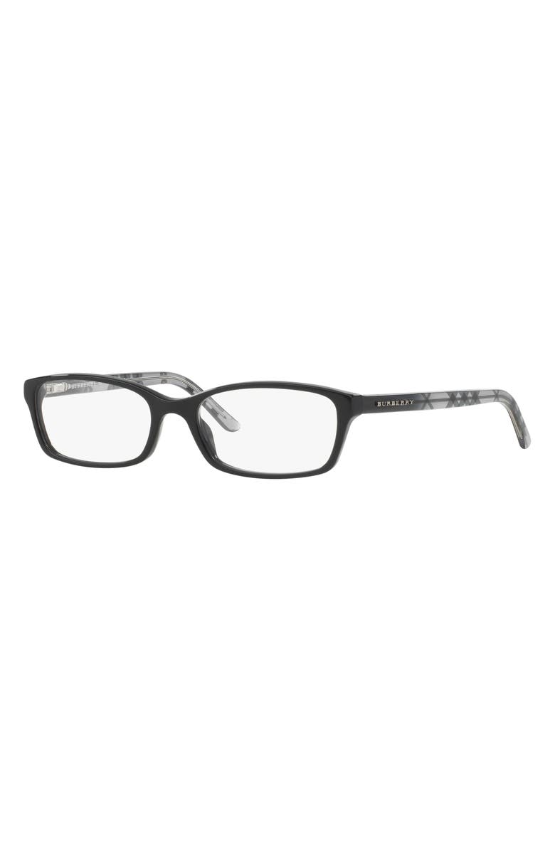 Burberry 53mm PIllow Optical Glasses, Alternate, color, Black