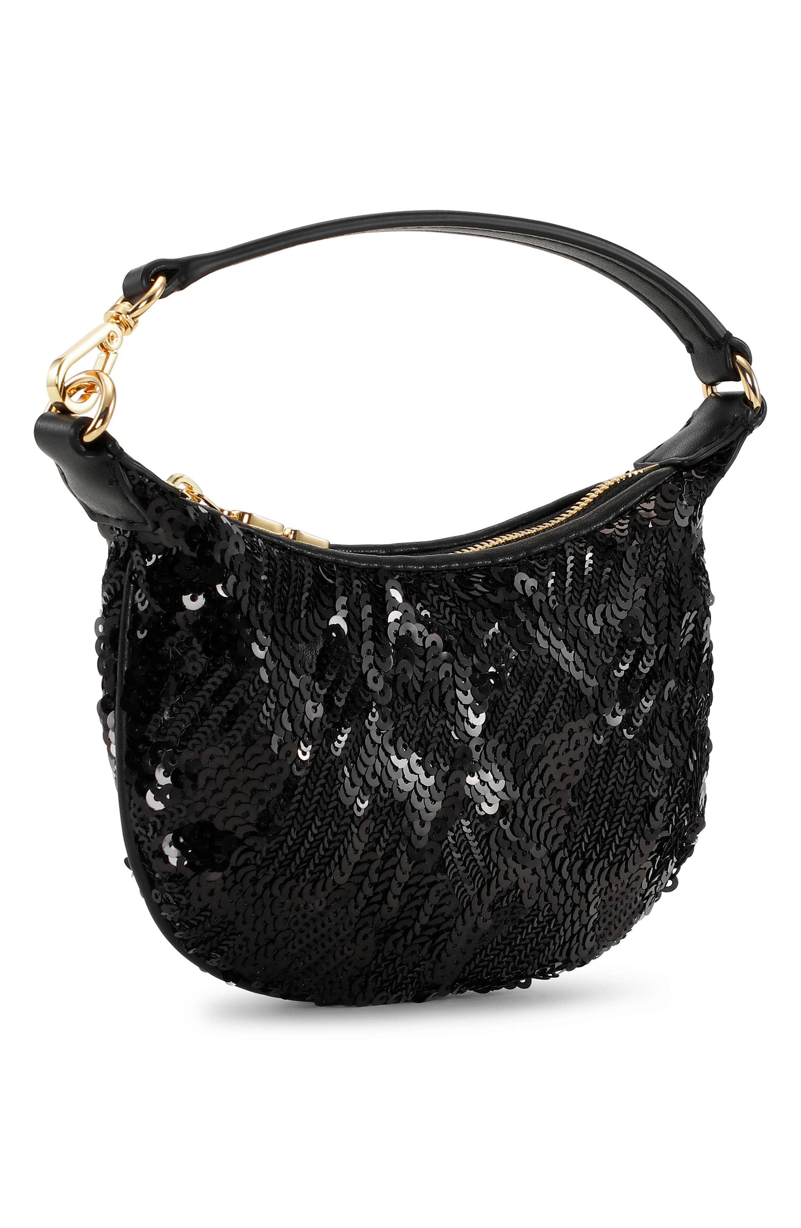 Ganni Mini Sequin Clutch, Alternate, color, 