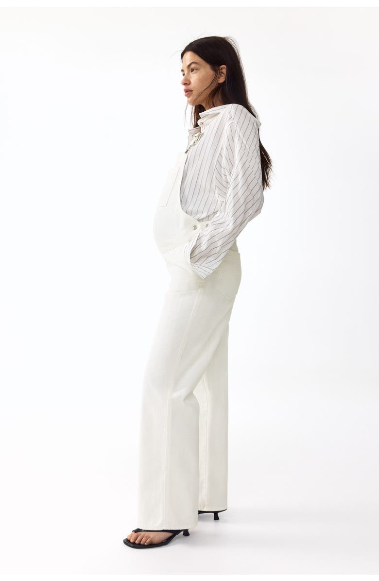H&M Mama Before & After Denim Dungarees, Alternate, color, White