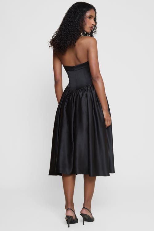 Leau Hart Halter Corset Midi Dress In Gray
