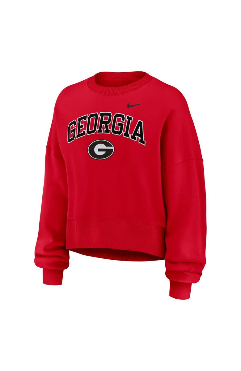 Nike Women's Nike Red Georgia Bulldogs Oversized Phoenix Arch Pullover Sweatshirt, Alternate, color, Red