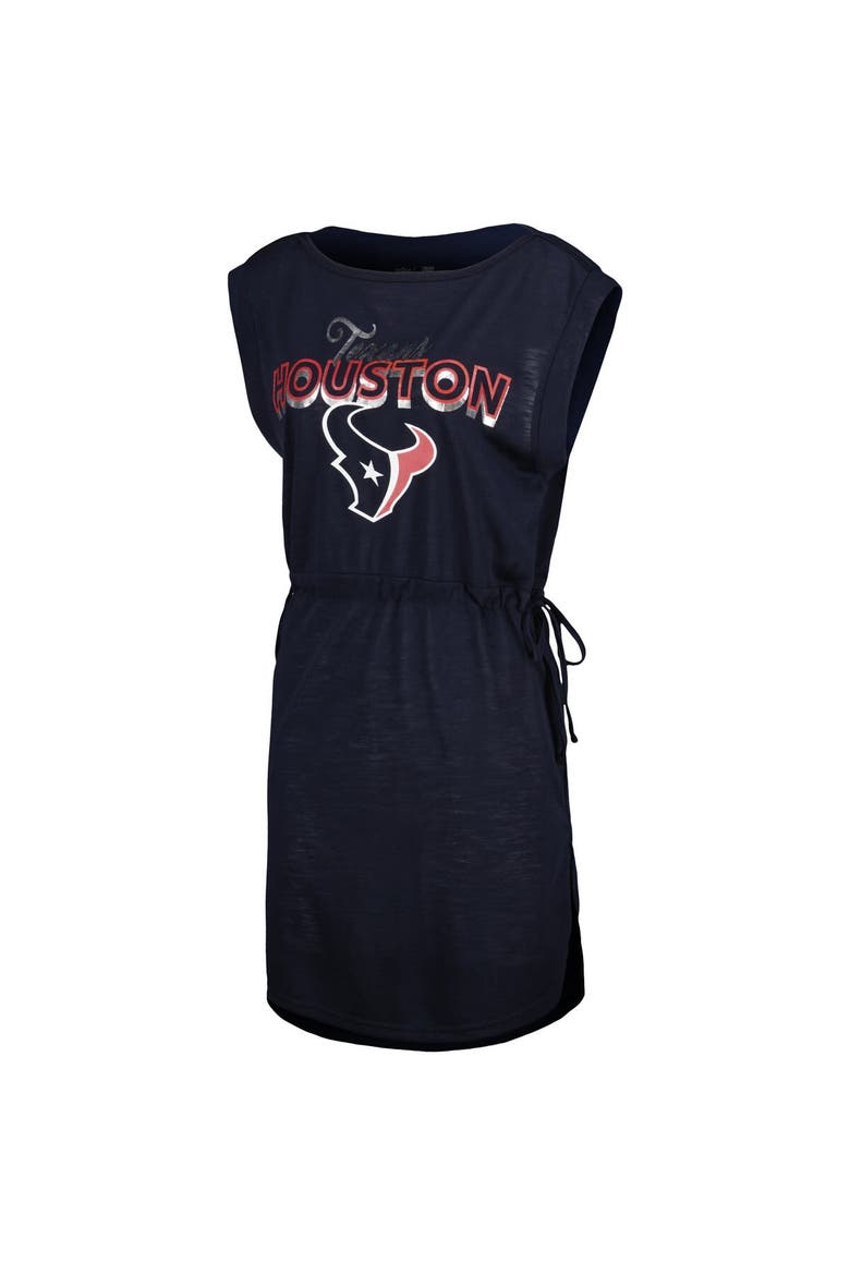 Women's G-III 4Her by Carl Banks Navy Houston Texans G.O.A.T. Swimsuit Cover-Up, Alternate, color, Navy