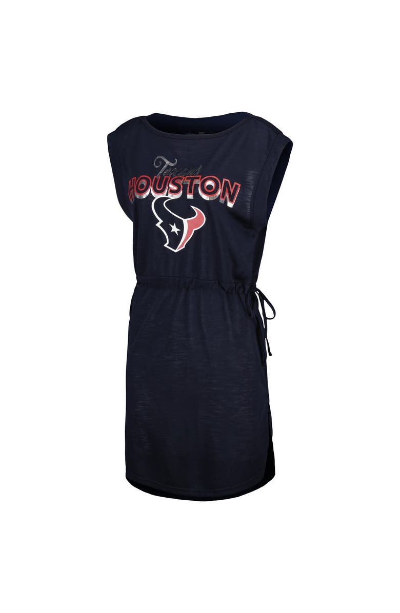 G-III 4HER BY CARL BANKS Women's G-III 4Her by Carl Banks Navy Houston Texans G.O.A.T. Swimsuit Cover-Up, Alternate, color, 