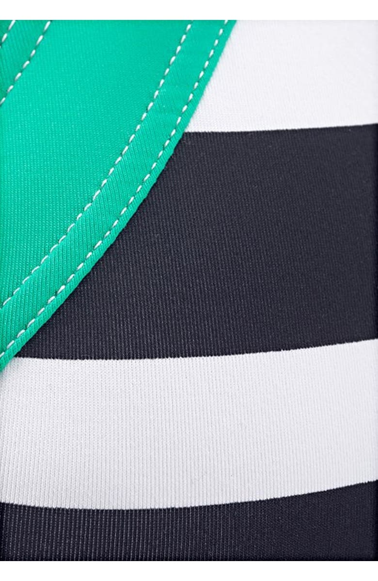 LASCANA Striped Underwire Bikini Top Size 40D, Alternate, color, Black & Mint