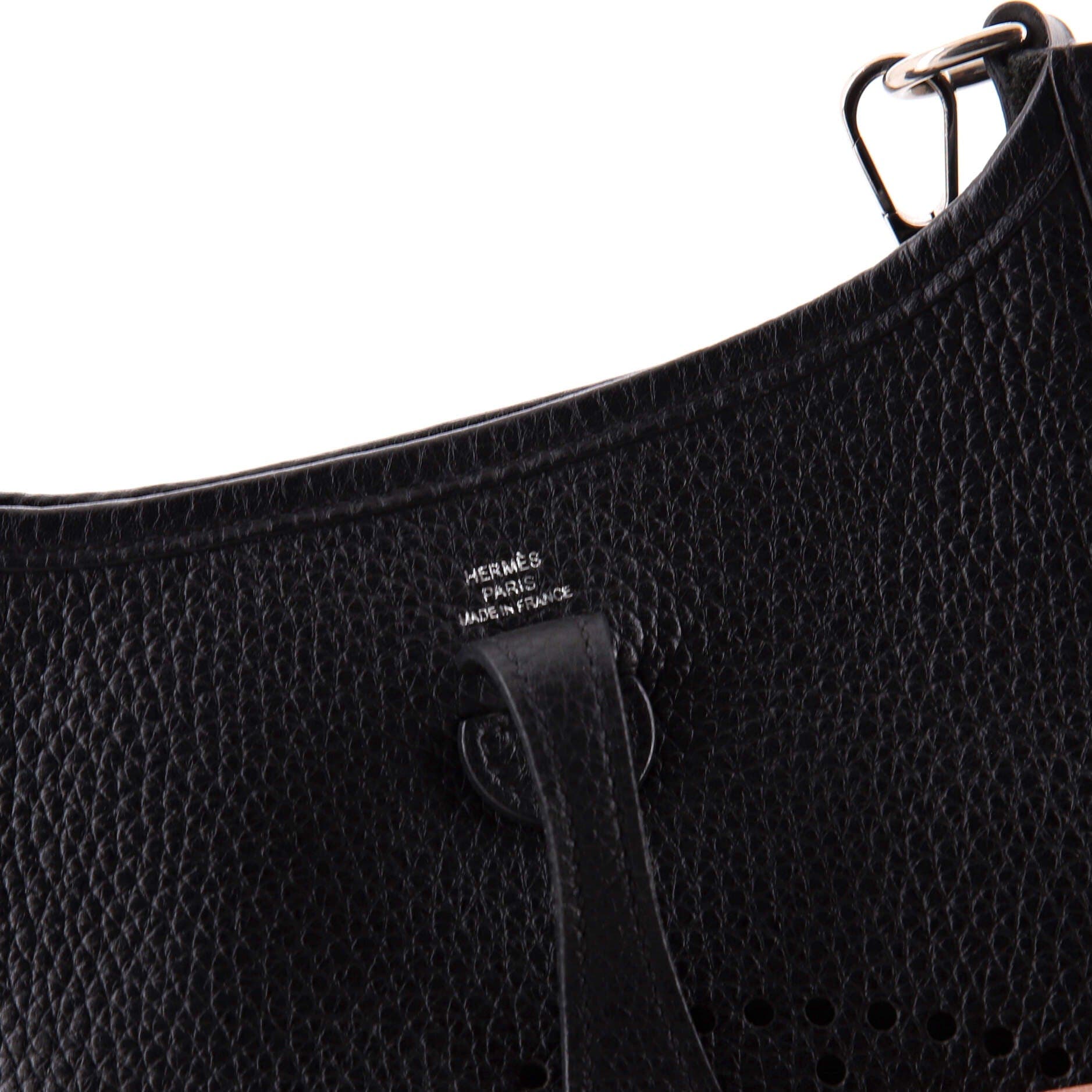 Pre-Owned Hermes Evelyne Bag Gen III Clemence TPM, Alternate, color, Noir