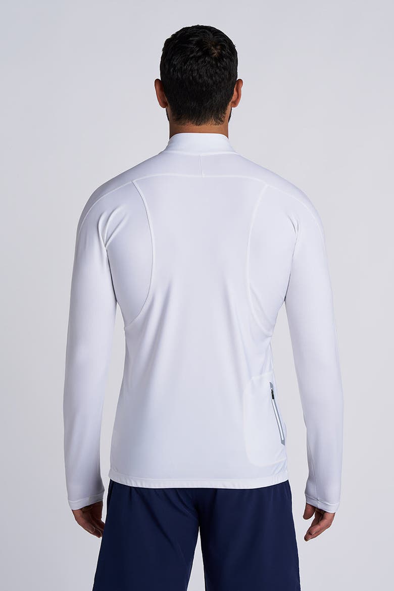 Men's Nocona Zip Rash Guard, UPF 50+ Sun Protection, Alternate, color, White