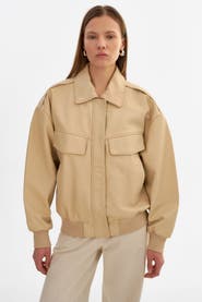 LAMARQUE Trevanna | Leather Bomber Jacket