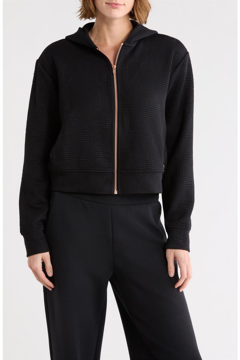 GOWALK Everywhere Diamond Full Zip Jacket, Main, color, BOLD BLACK