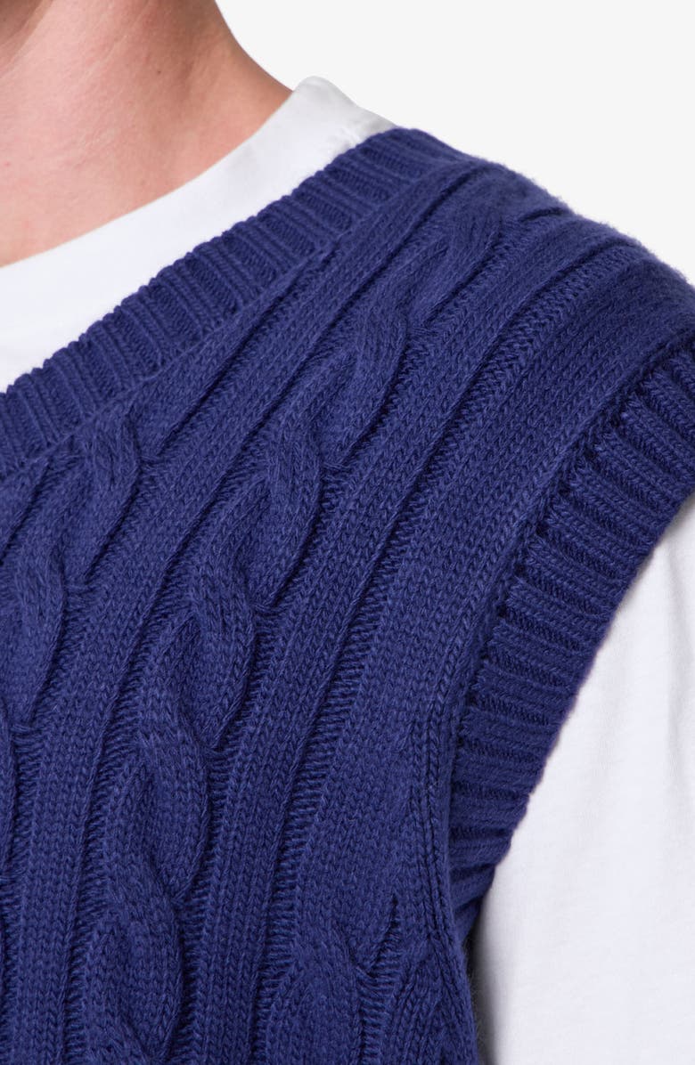 mnml Cable Stitch Sweater Vest, Alternate, color, 