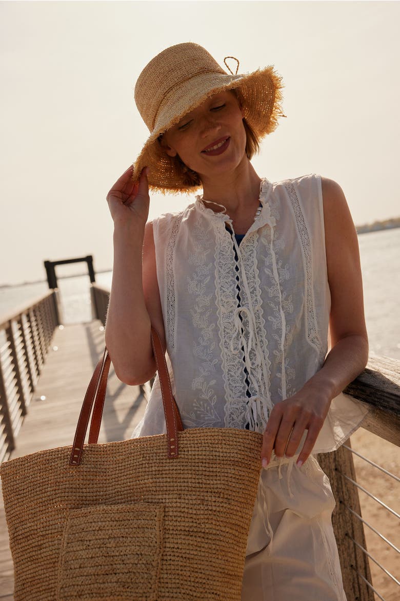 Packable Raffia Bucket Hat, Alternate, color, Natural