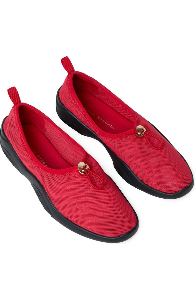 Loeffler Randall Raina Stretch Knit Flat, Alternate, color, Red/ Black