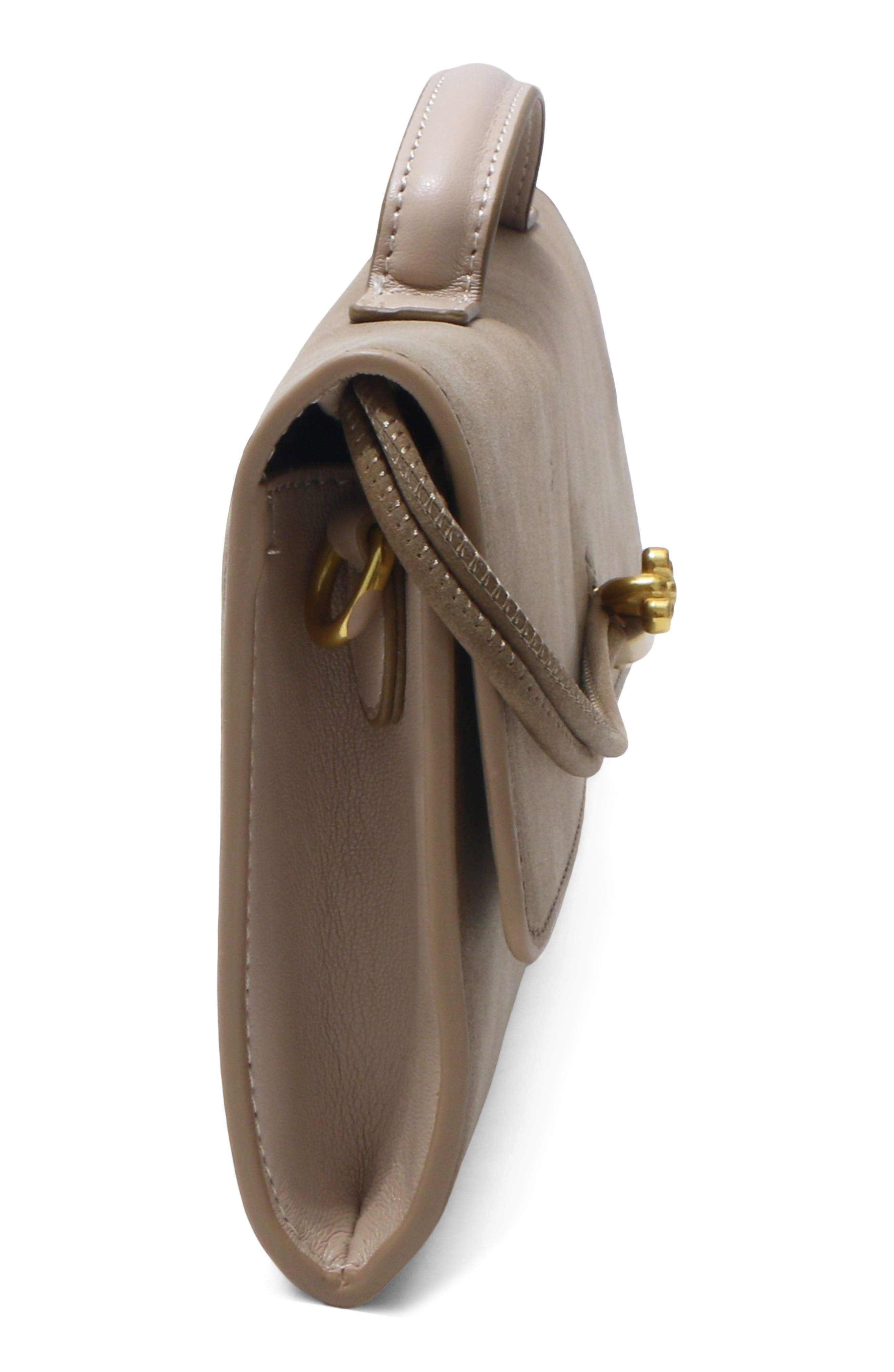 Faux Suede Envelope Bag, Alternate, color, TAN