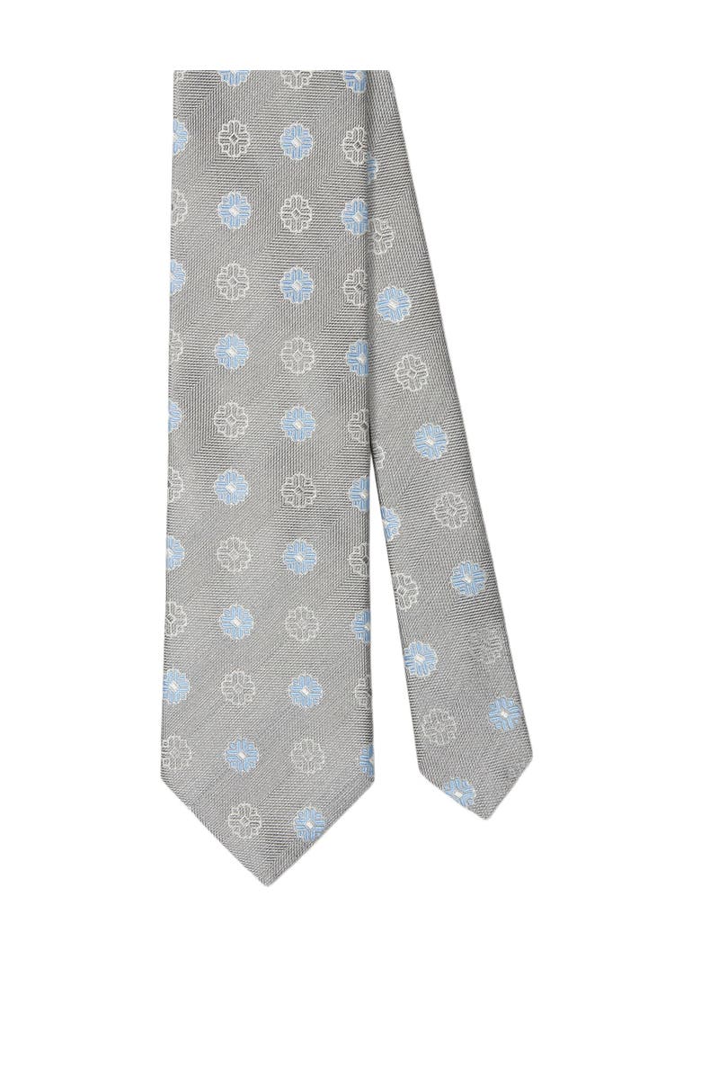 Robert Talbott Robert Blue Flower Jacquard Best of Class Necktie, Main, color, Gray
