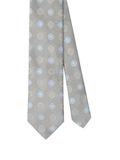 Robert Blue Flower Jacquard Best of Class Necktie