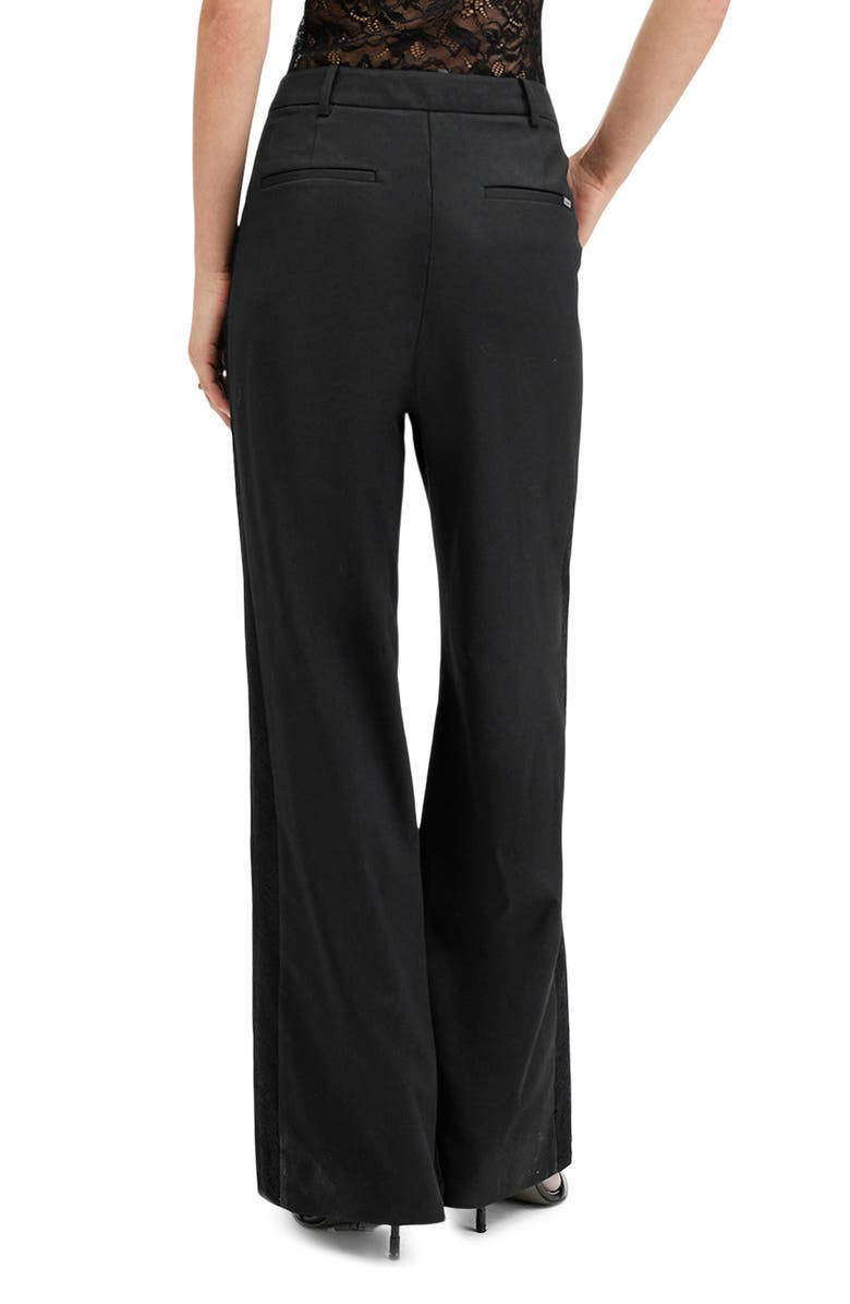 AllSaints Lacey Lace Trim Flare Pants, Alternate, color, 