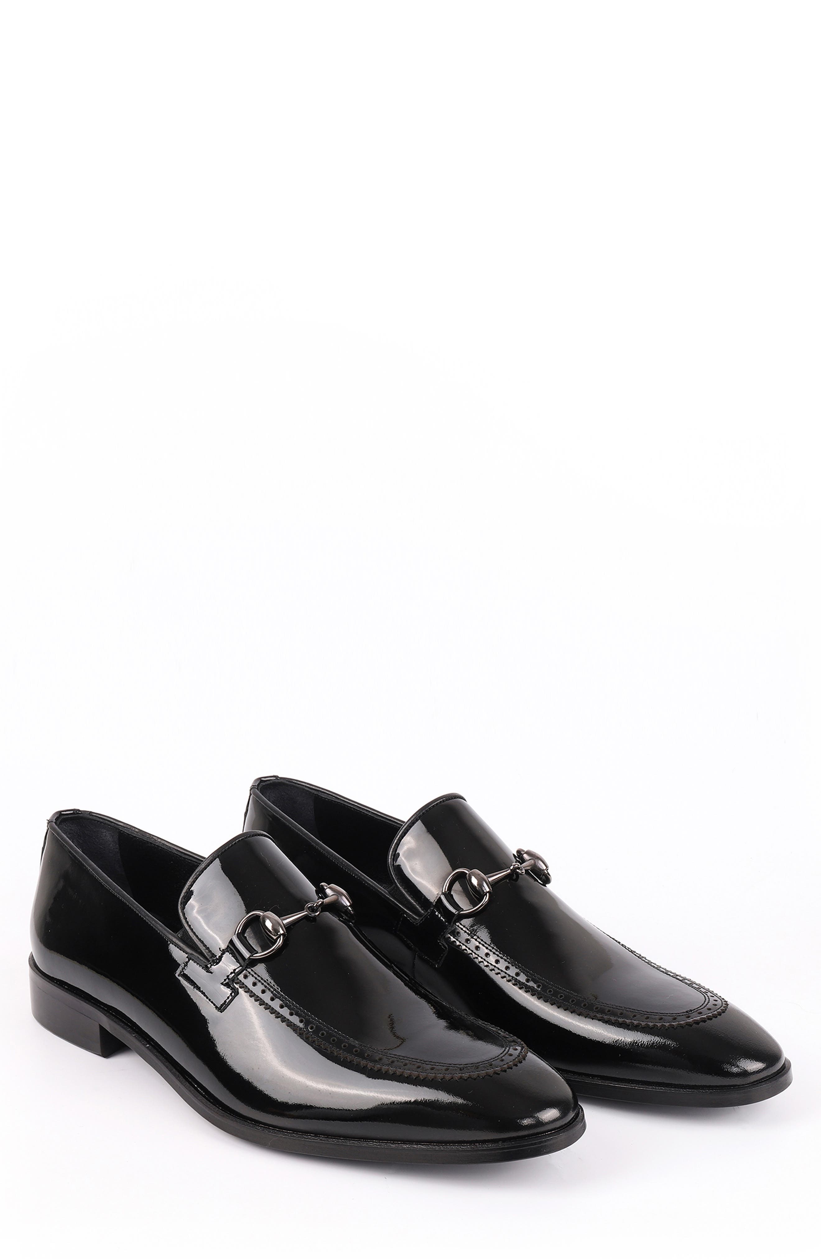 VELLAPAIS Edroy Apron Toe Bit Loafer, Alternate, color, Black