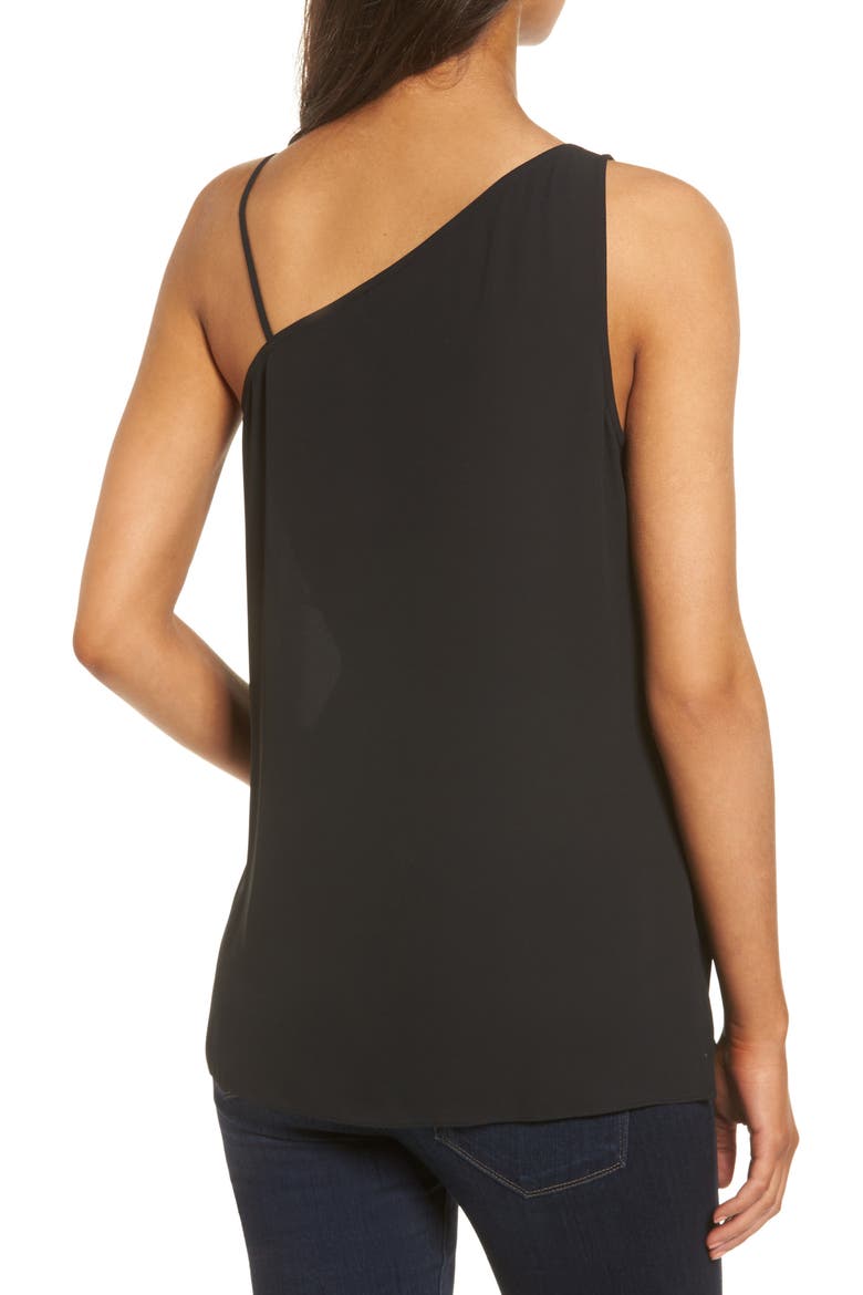 Asymmetrical Sleeveless Top, Alternate, color, BLACK
