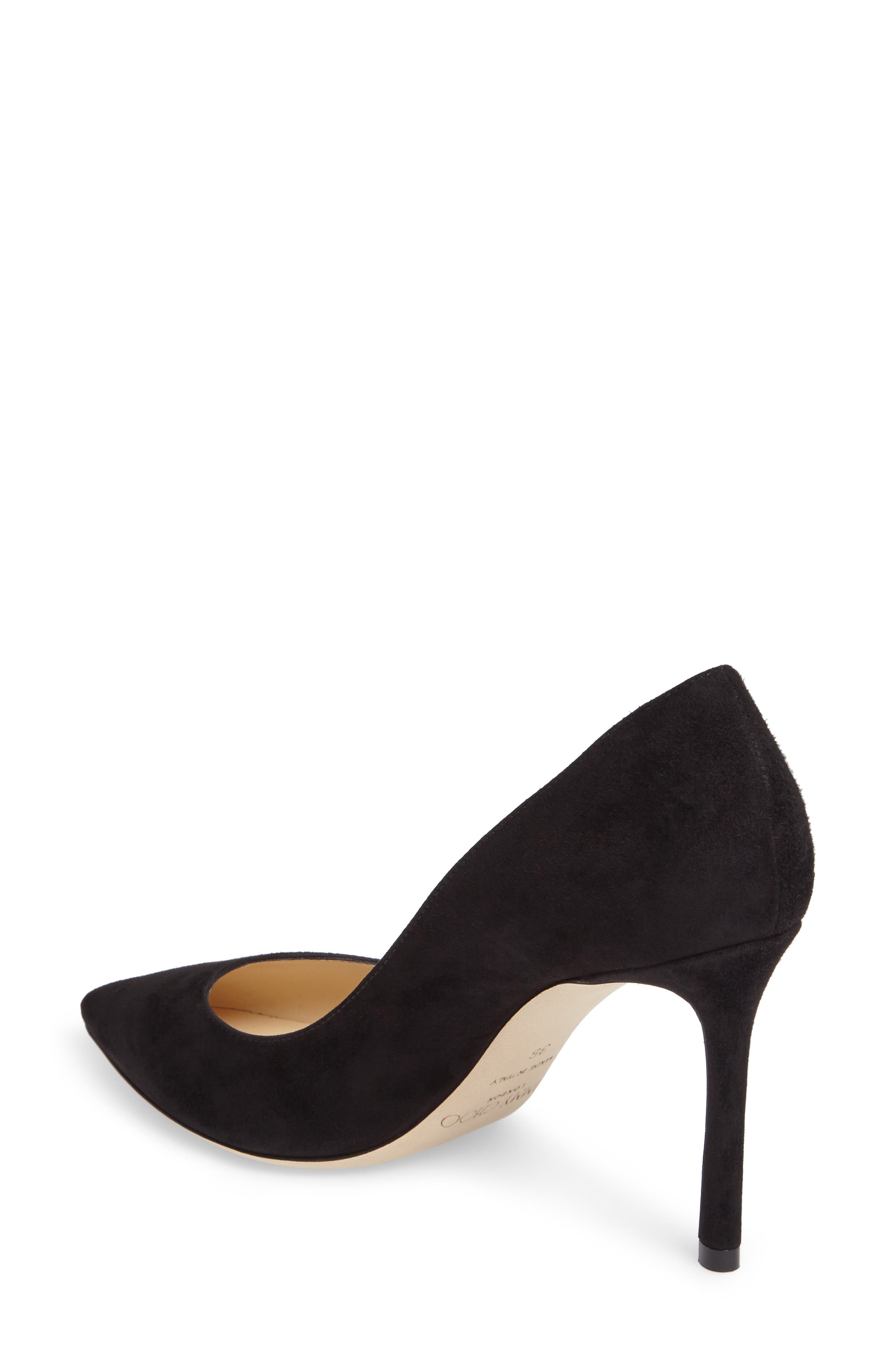Jimmy Choo Romy 85 Suede Pump, Alternate, color, Black