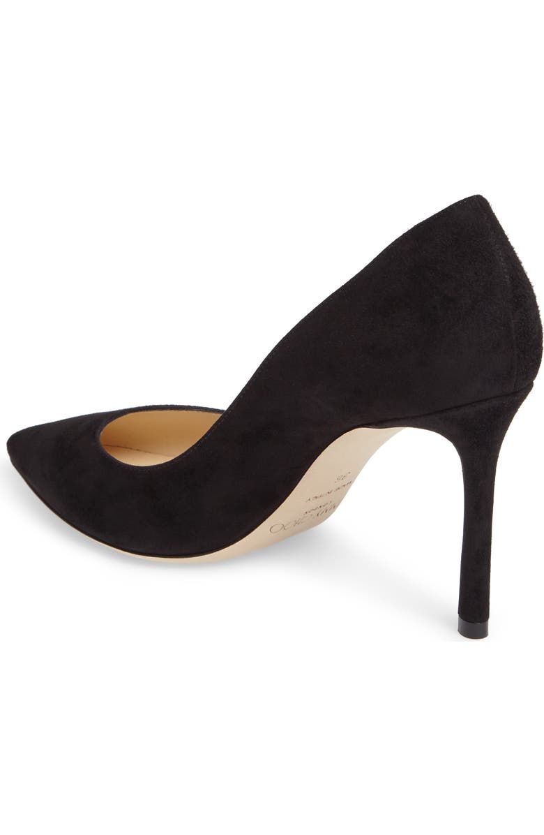 Jimmy Choo Romy 85 Suede Pump, Alternate, color, Black