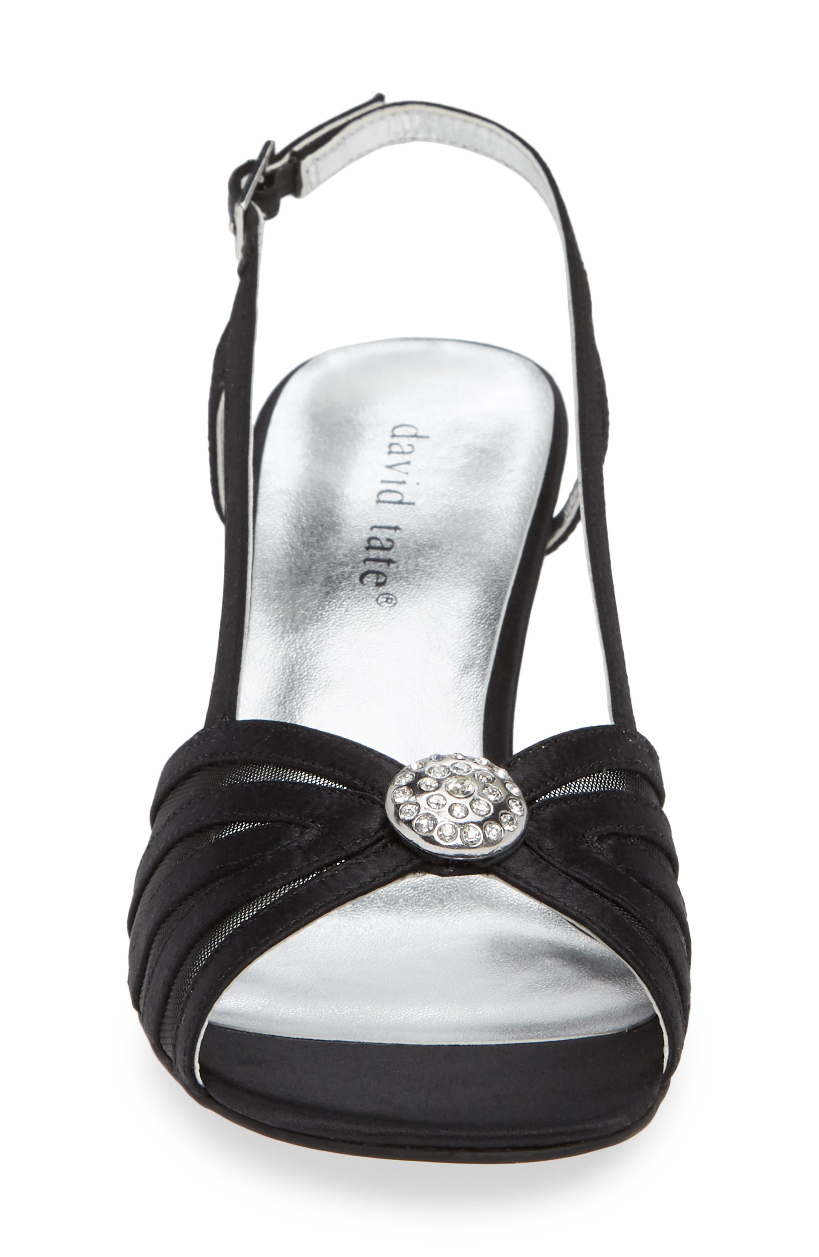 Cheer Sandal, Alternate, color, BLACK SATIN