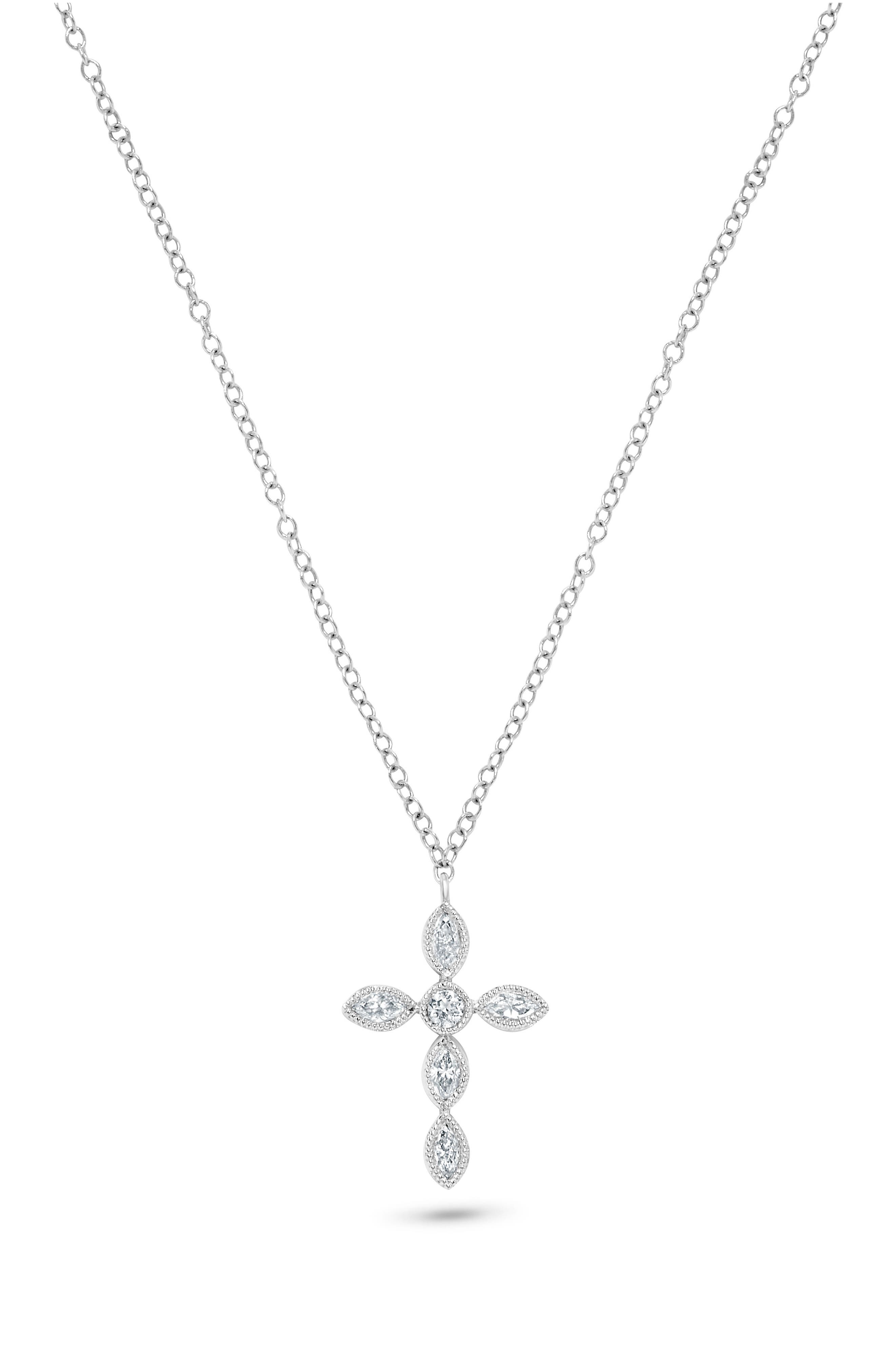 H.J. Namdar 14K Gold Diamond Cross Necklace - 0.17 ctw