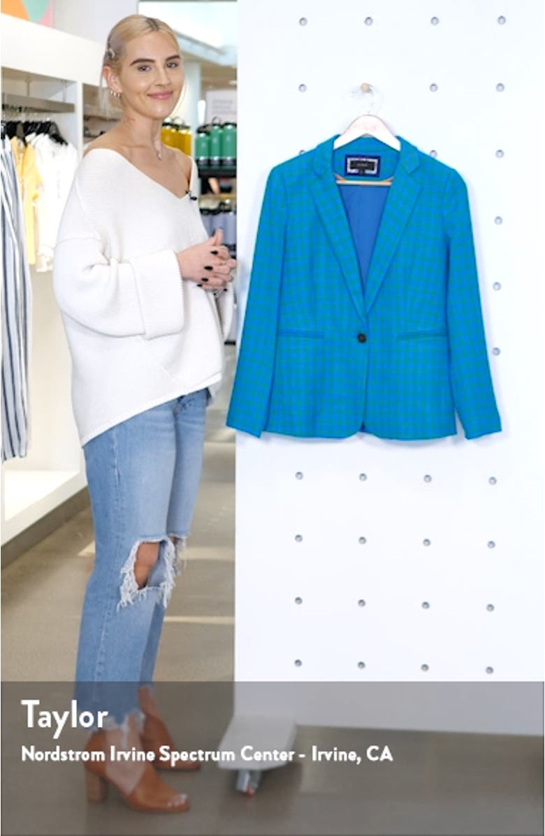 Parke Colorful Gingham Blazer, sales video thumbnail