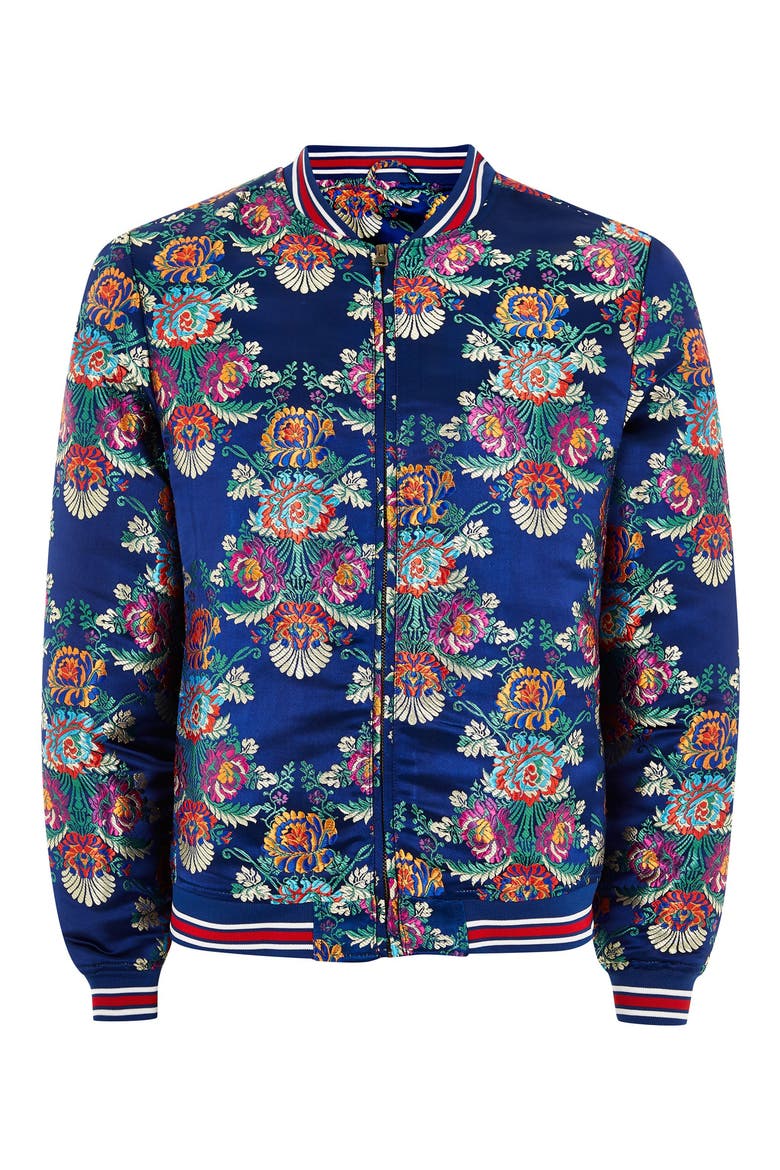 Chandler Classic Bomber Jacket, Alternate, color, NAVY MULTI