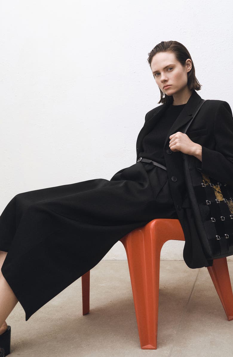 MANGO Short Sleeve Cotton & Wool Sweater, Alternate, color,