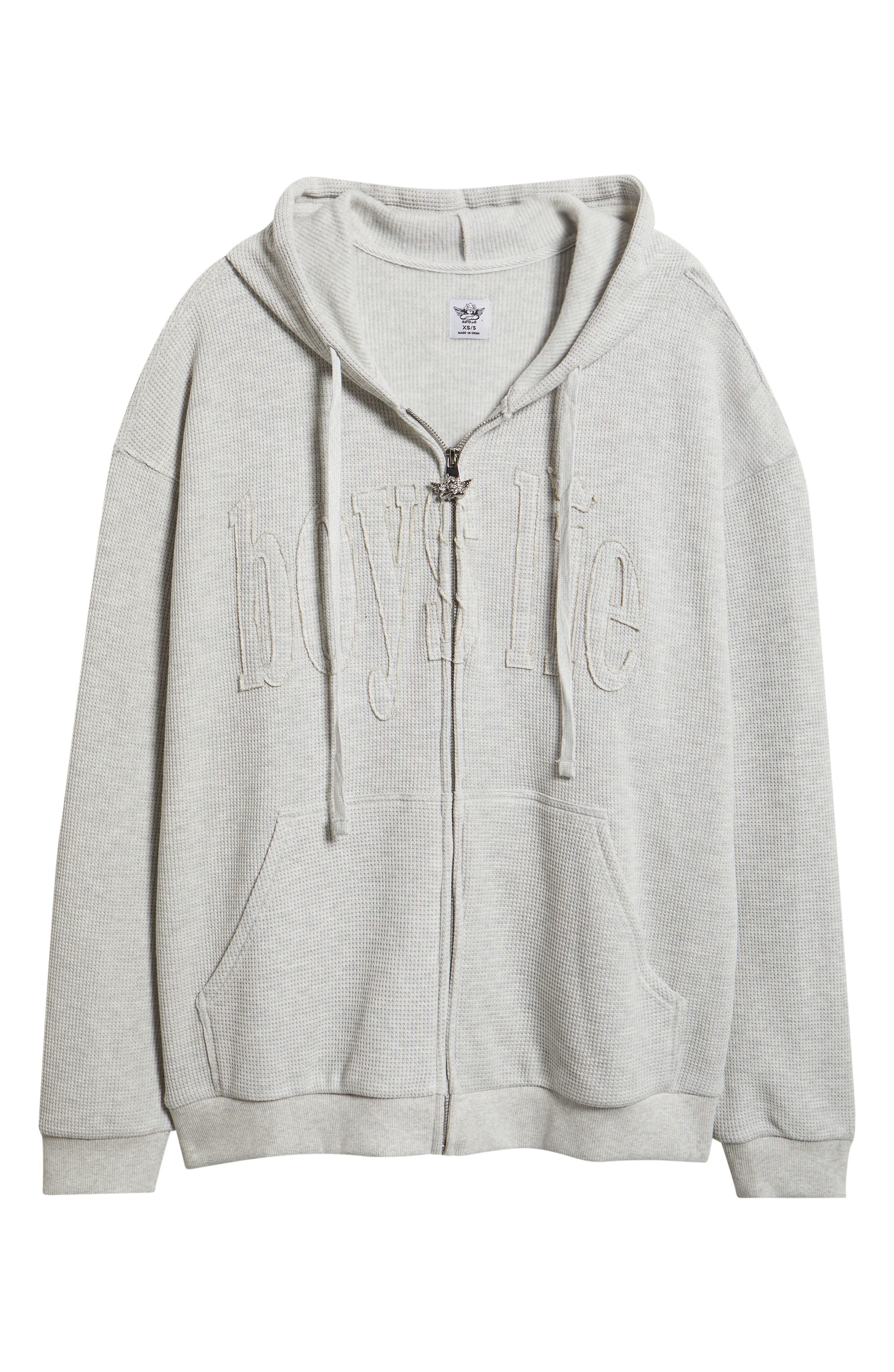 Grey Area Thermal Zip Sweatshirt (Women) | Nordstrom