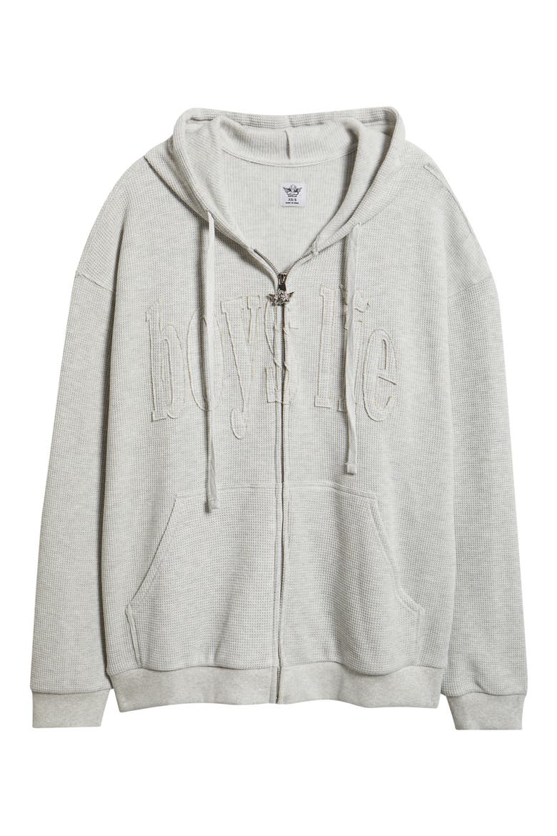 Grey Area Thermal Zip Sweatshirt, Alternate, color, HEATHER GREY