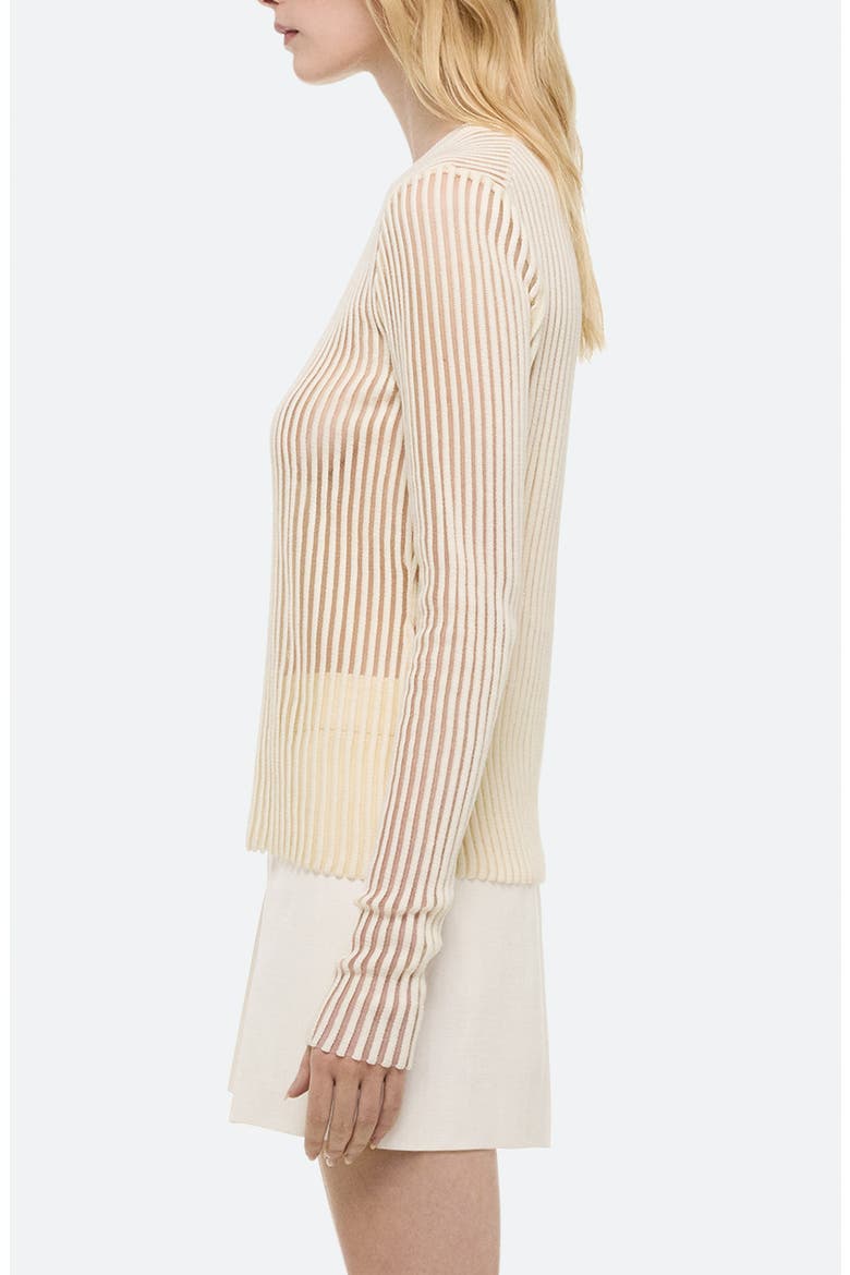 Sheer Stripe Sweater, Alternate, color, IVORY - C05