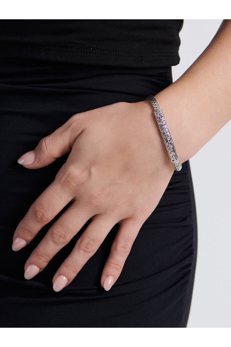 Dragon Skin Dragon Bone Chain Bracelet in Sterling Silver and 18K Gold Accents, Alternate, color, Silver