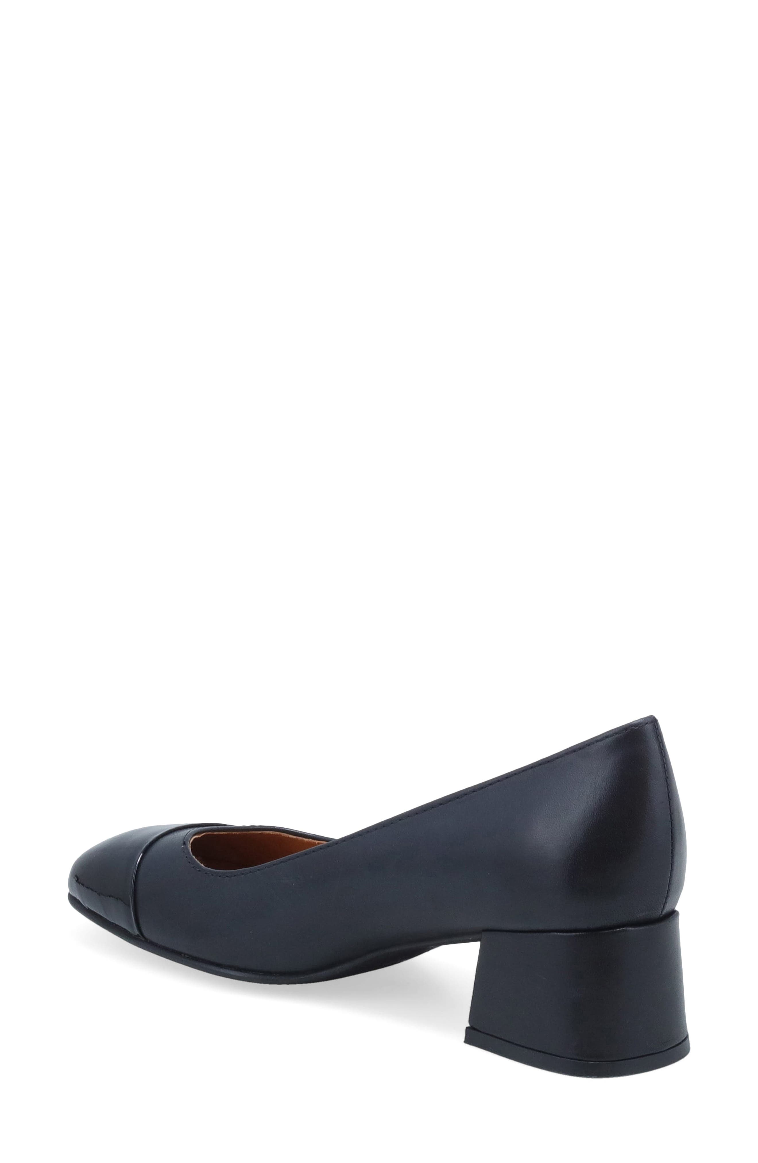 Miz Mooz Gilda Cap Toe Pump, Alternate, color, Black/ Black Patent