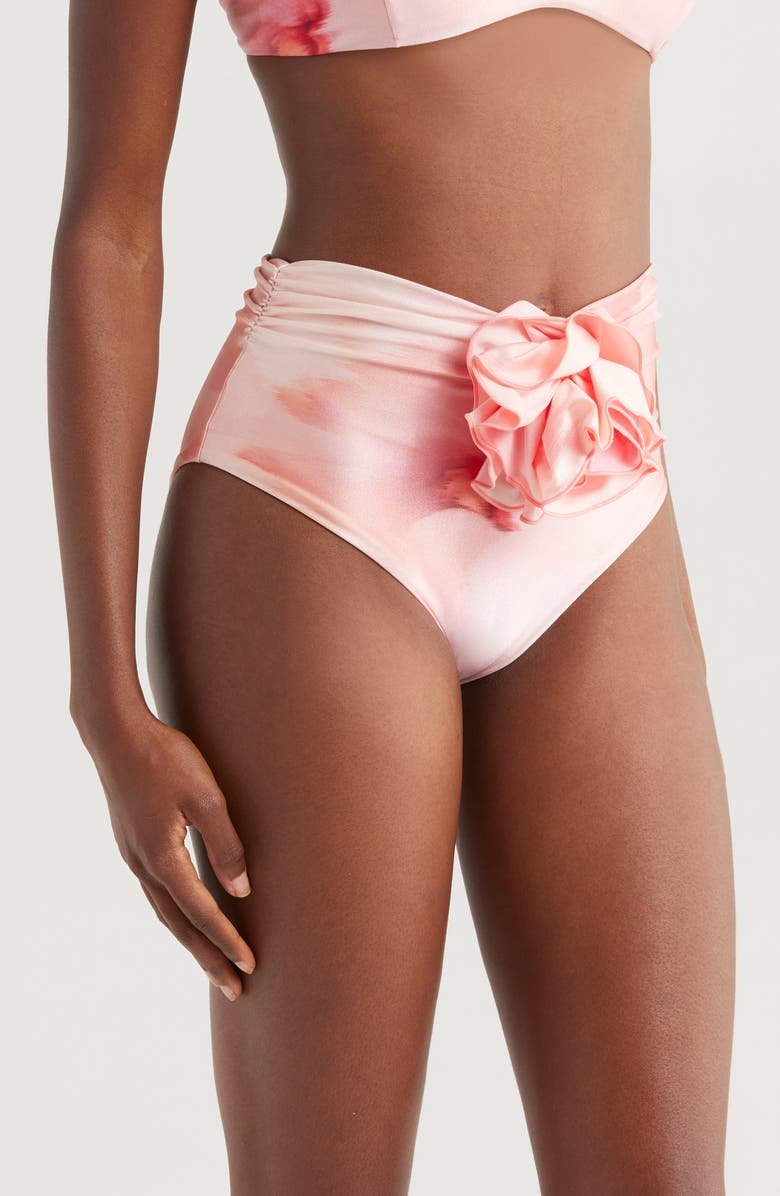 BOAMAR Sienna Ruffle Flower Bikini Bottoms, Alternate, color, Flora