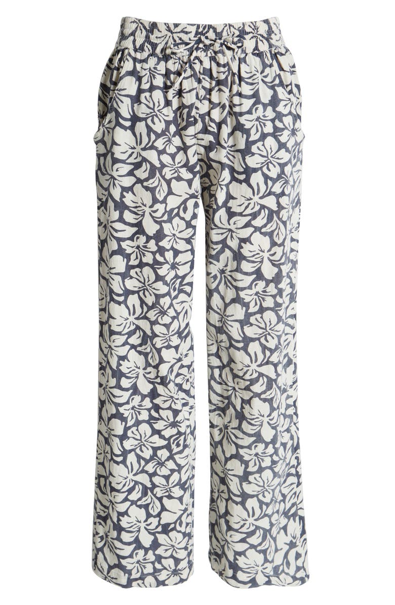 Rip Curl Las Dalias Floral Cotton & Linen Drawstring Pants, Alternate, color,