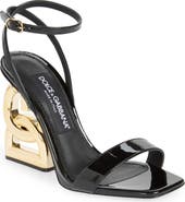 Dolce&Gabbana Logo Heel Ankle Strap Sandal (Women) | Nordstrom Dolce&Gabbana Logo Heel Ankle Strap Sandal (Women) | Nordstrom