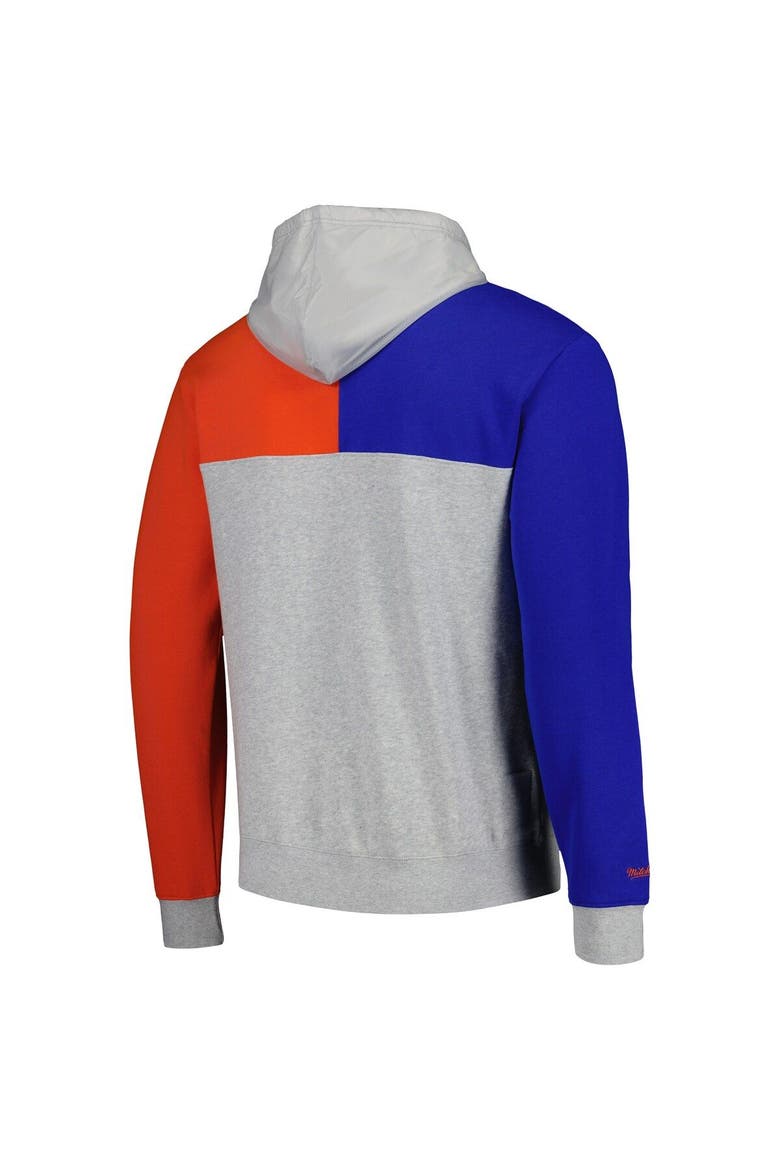 Men's Mitchell & Ness Heather Gray Florida Gators Tie-Breaker Pullover Hoodie, Alternate, color, Heather Gray