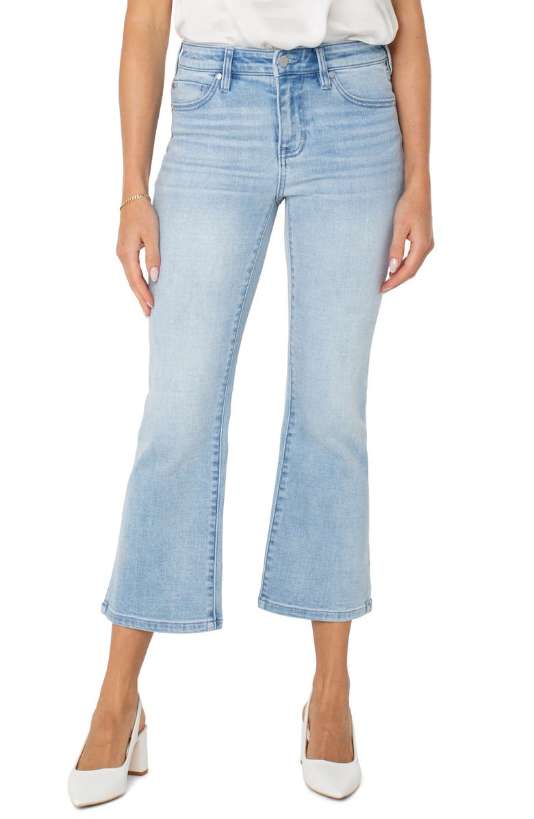 Liverpool Los Angeles Hannah Slit Hem Crop Flare Jeans, Main, color, 