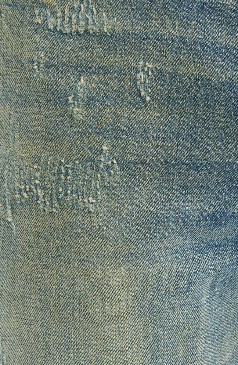 Ksubi Van Winkle Bleu Monday Repair Skinny Jeans, Alternate, color, Denim