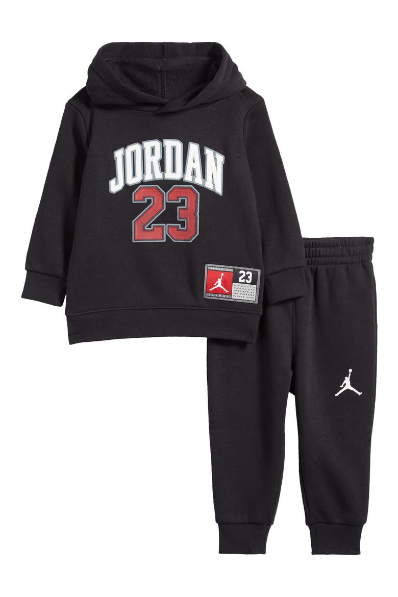 Jersey Graphic Hoodie & Joggers Set, Main, color, 023BLACK
