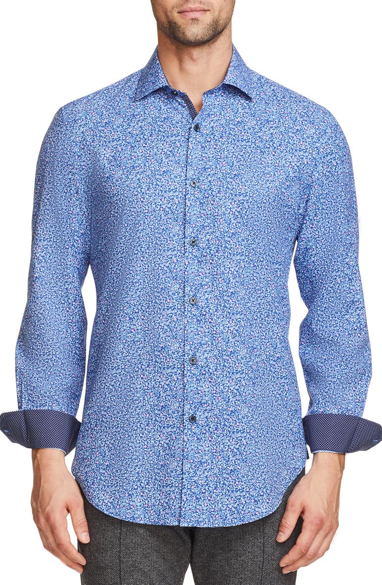 W.R.K Slim Fit Floral Print Performance Dress Shirt, Alternate, color, 