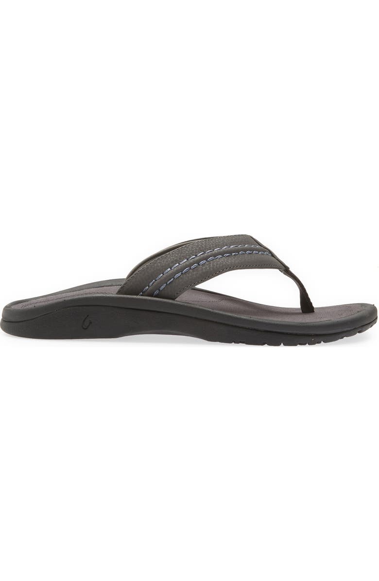 OluKai Hokua Flip Flop, Alternate, color, Pavement / Pavement