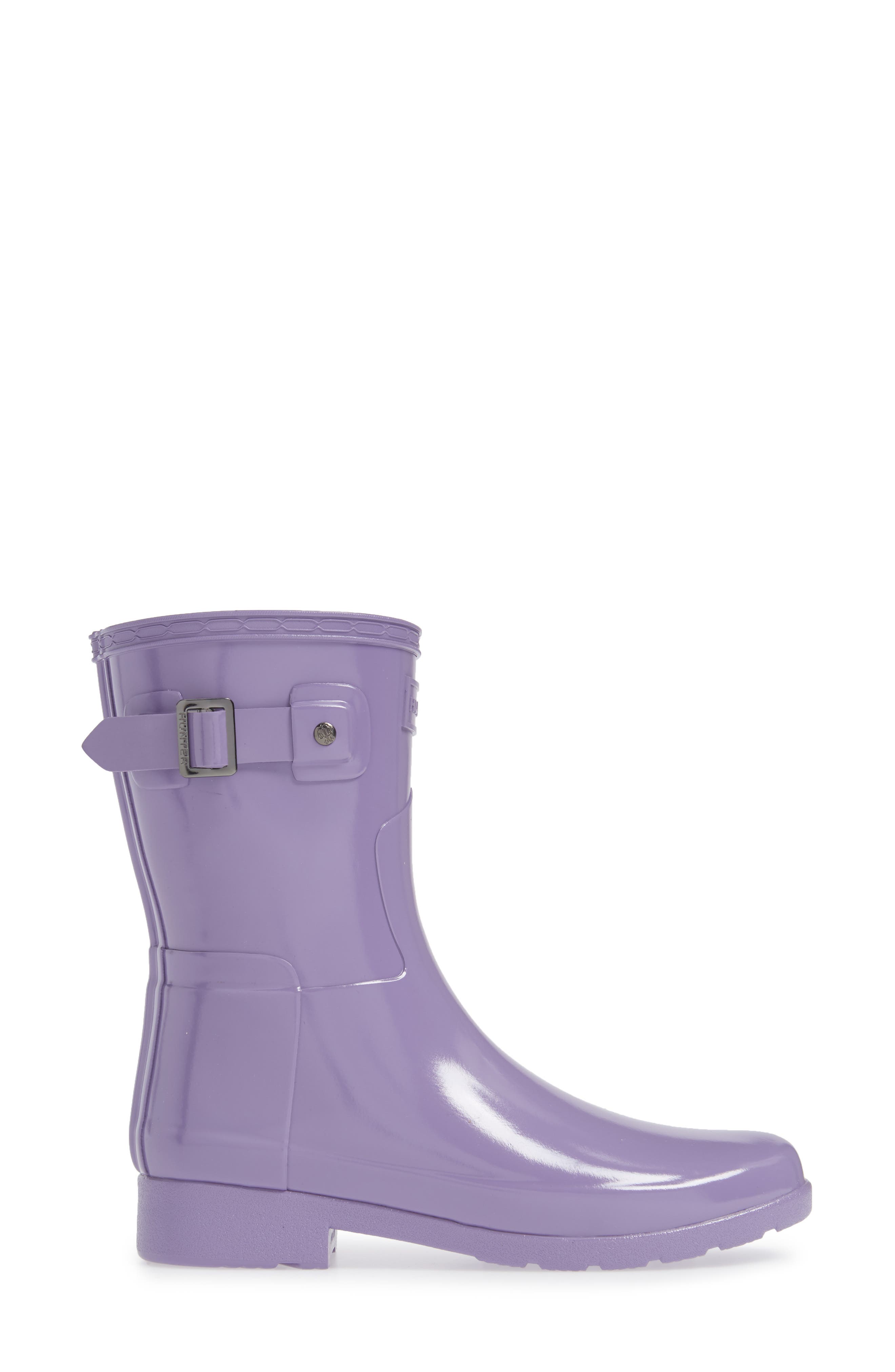 Refined Short Gloss Rain Boot, Alternate, color, PARMA VIOLET