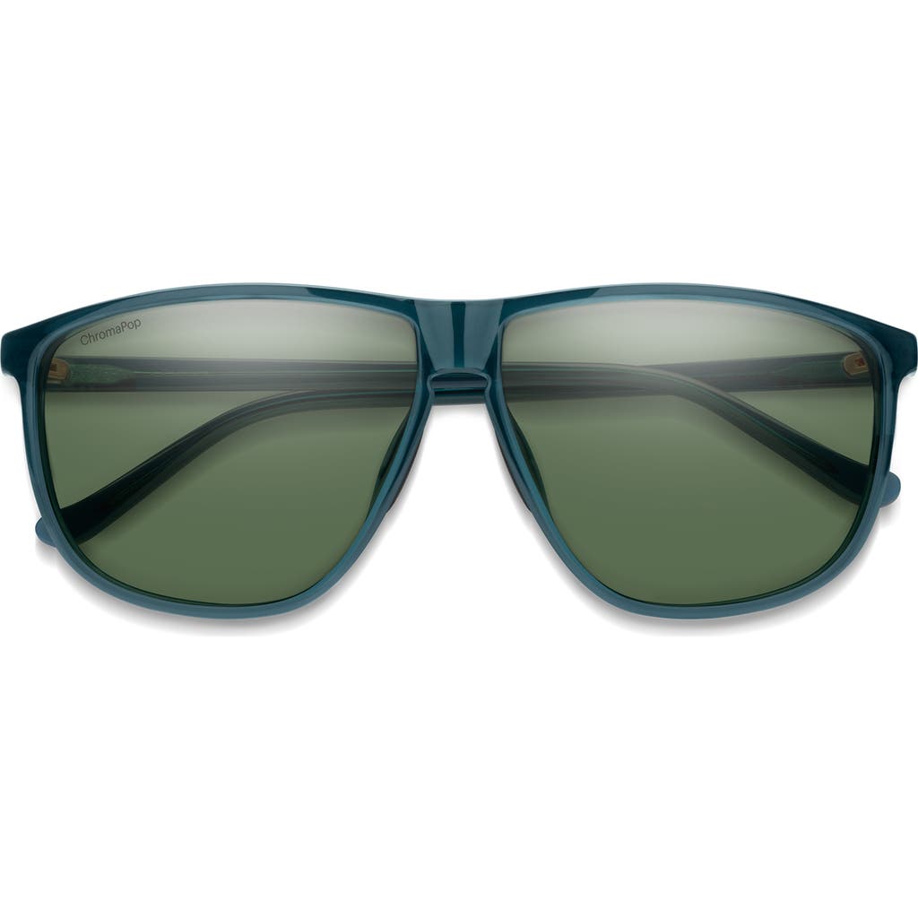Smith Mono Lake 63m Oversize Chromapop™ Polarized Round Sunglasses In Gray
