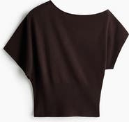 H&M Fine-knit One-shoulder Top