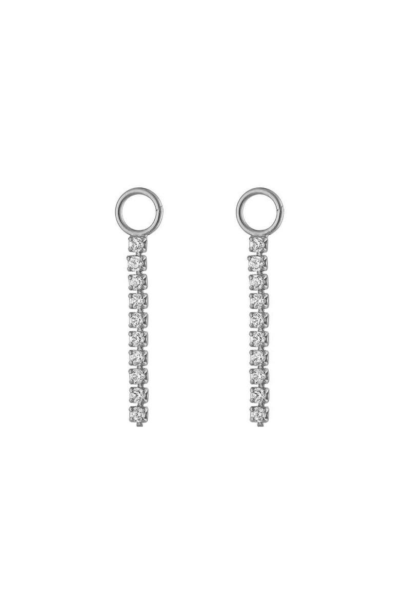 Outofoffice Multi Pavé Silver Earring Charm, Main, color, Silver
