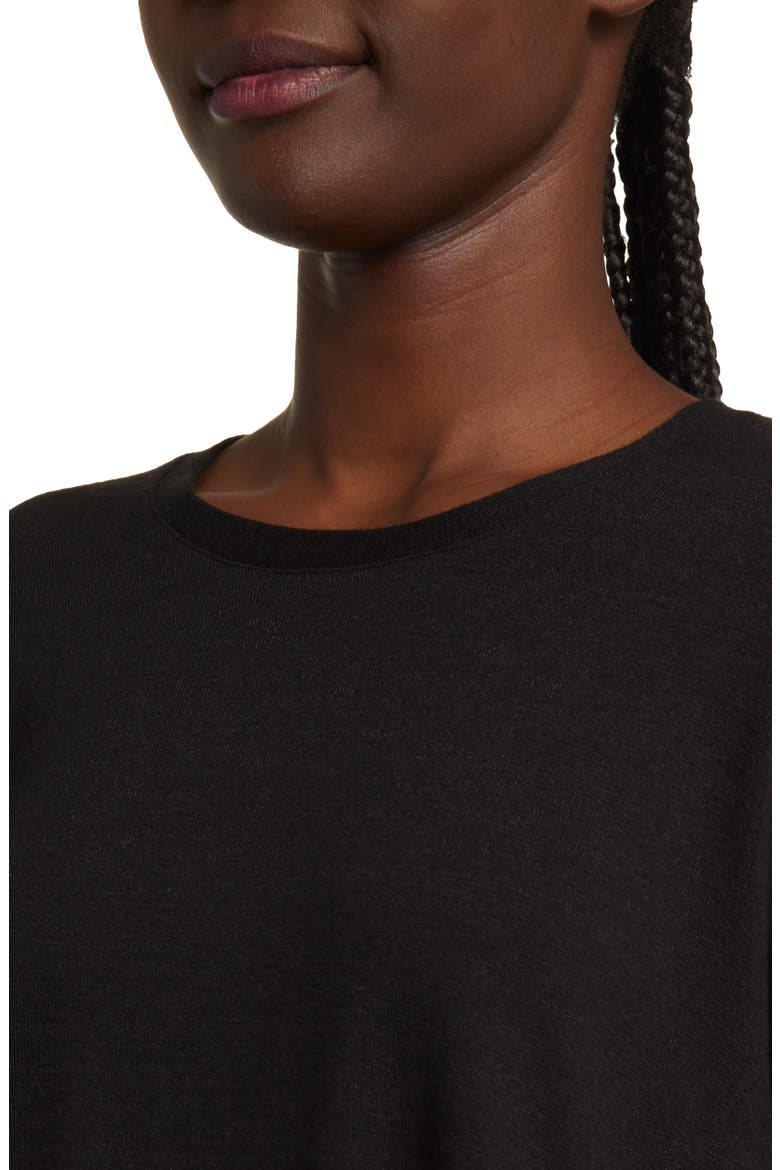The Knit Long Sleeve T-Shirt, Alternate, color, BLK