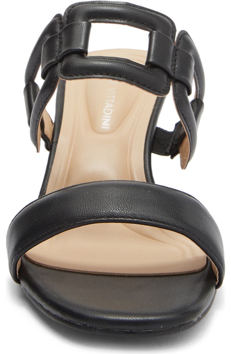 Adrienne Vittadini Ando Sandal, Alternate, color, Black