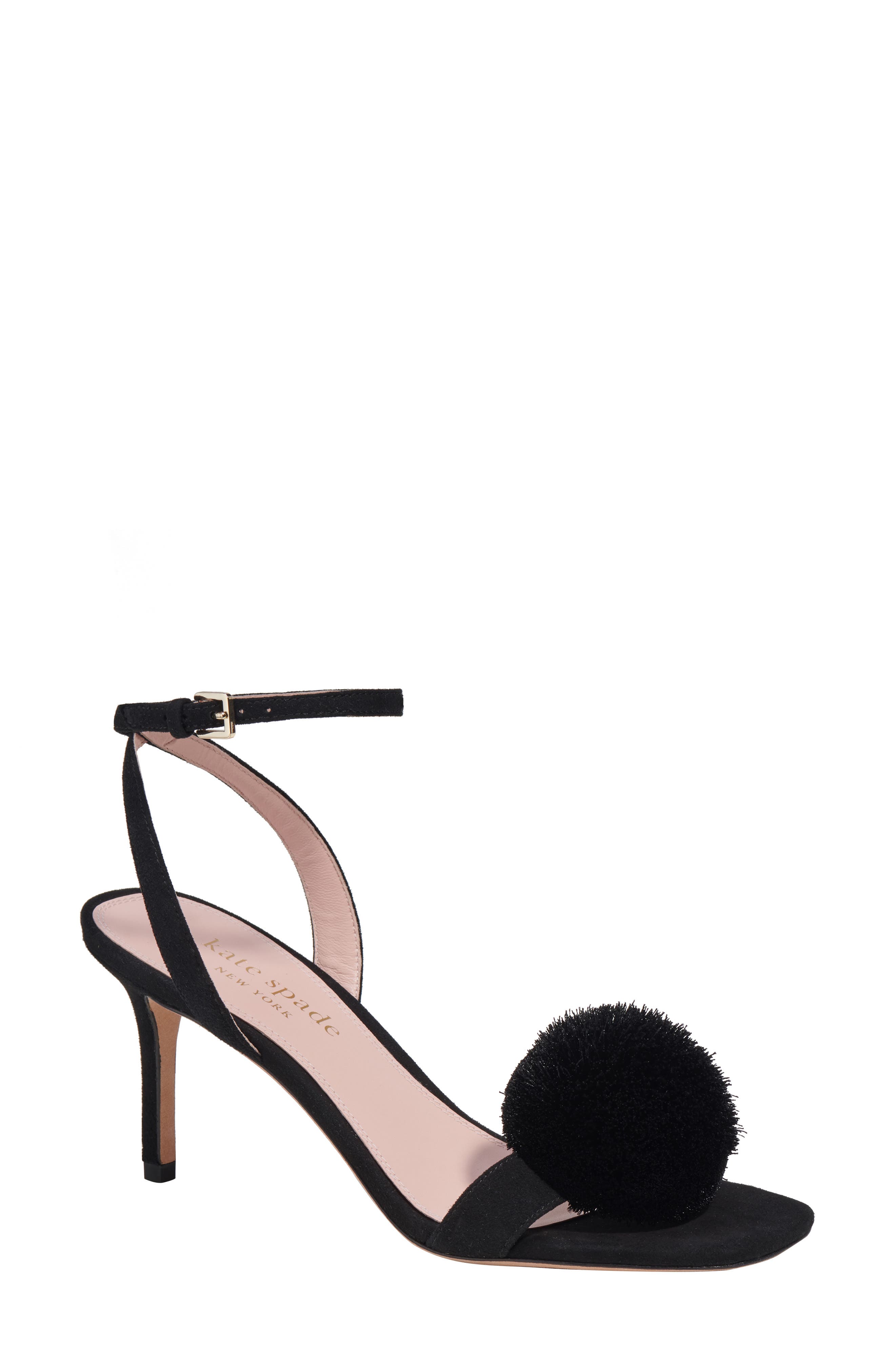 Kate Spade New York amour pom ankle strap sandal, Main, color, 