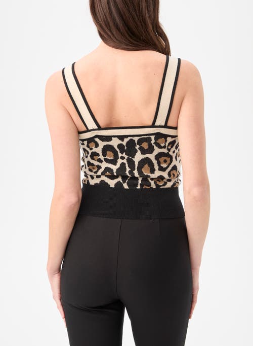 Trina Turk Casady Leopard Knit Cami In Multi